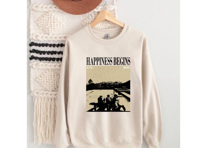 Happiness Begins Movie T-Shirt Hoodie Sweater &Amp; Vintage Unisex Apparel – Shop Spooky Sweatshirt And More! 2