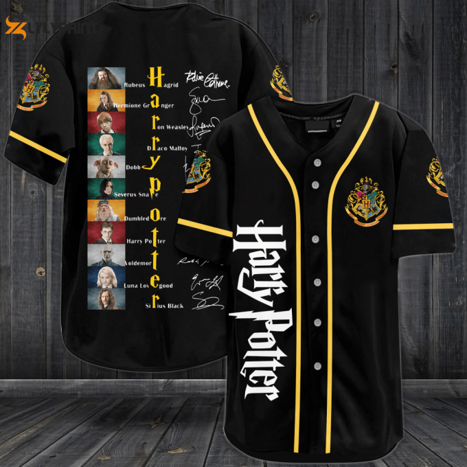 Harry Potter Characters Hogwarts All Over Print 3D Unisex Baseball Jersey 1