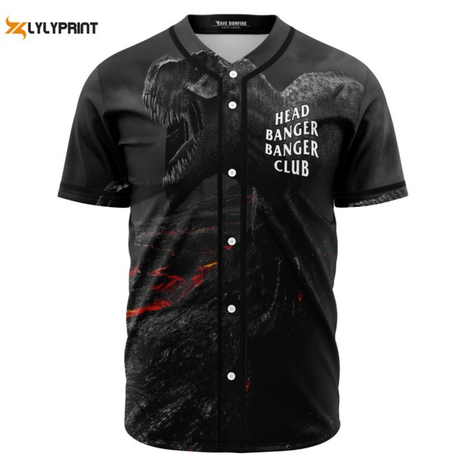 Head Banger Banger Club Baseball Jersey 1