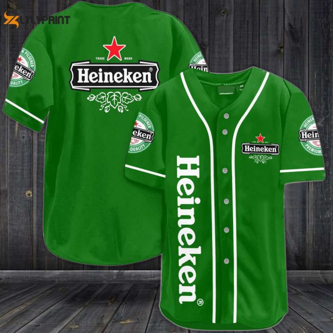 Heineken Beer Baseball Jersey 1