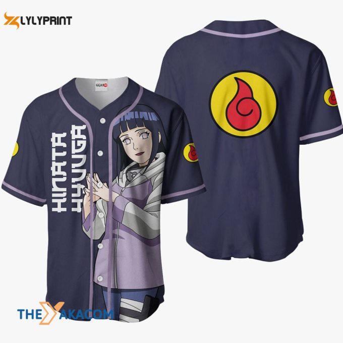 Hinata Hyuuga Naruto Anime Gift Christmas For Fan Baseball Jersey Shirt 1