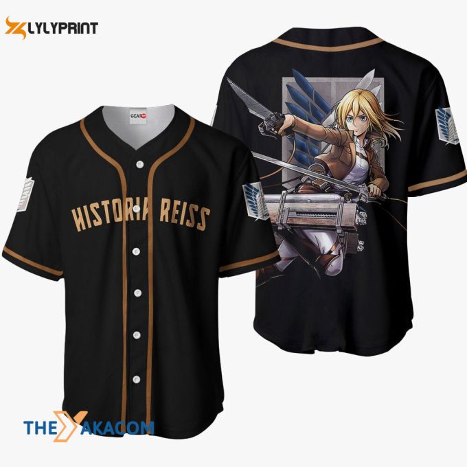 Historia Reiss Attack On Titan Anime Gift Christmas For Fan Baseball Jersey Shirt 1