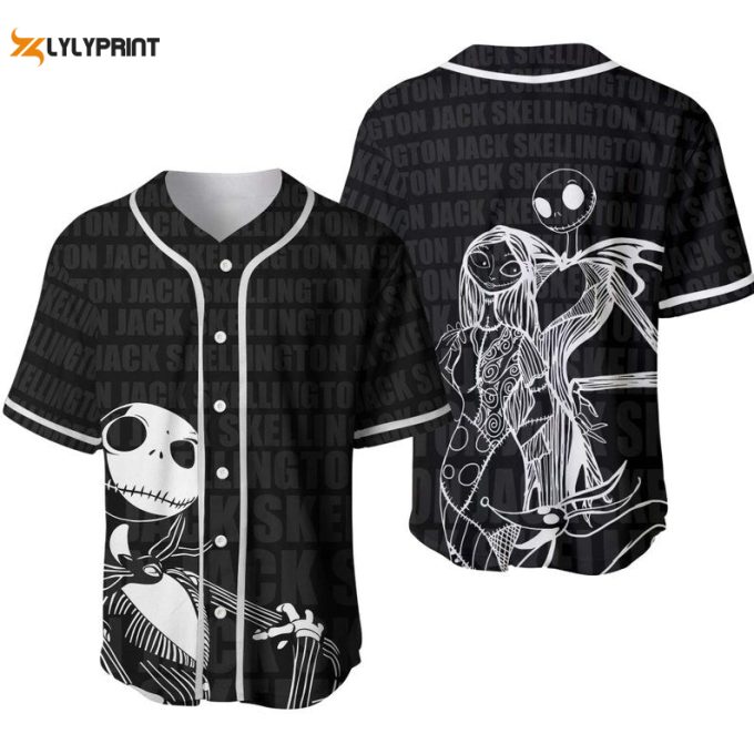 Jack Skellington All Over Print Baseball Jersey 1