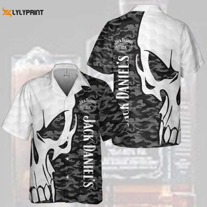 Jd Old Time Skull Pattern All Over Print Camo Unisex Baseball Jersey 1