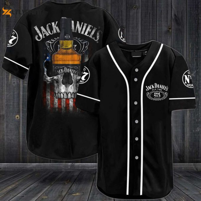 Jd Skull Usa Flag All Over Print Unisex Baseball Jersey 1