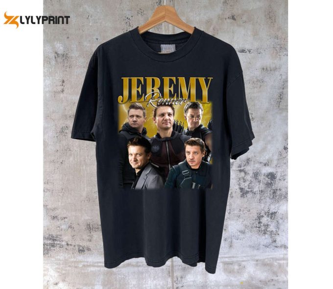 Vintage Jeremy Renner T-Shirt: Unisex Tee Shirt &Amp;Amp; Sweater 1