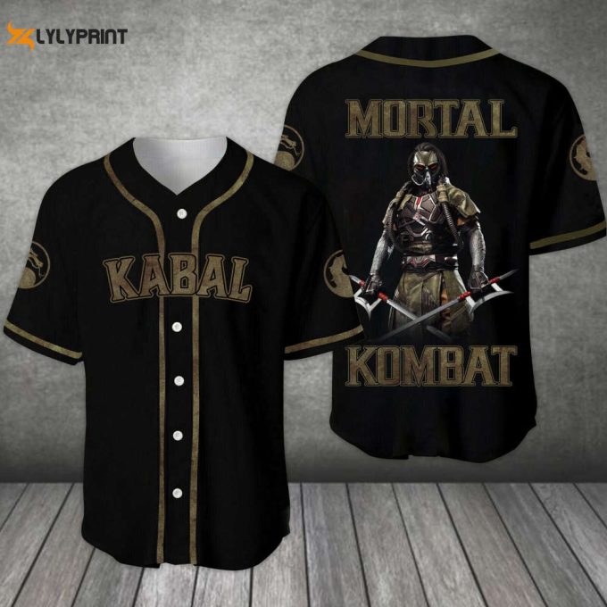 Kabal Mortal Kombat All Over Print Unisex Baseball Jersey 1