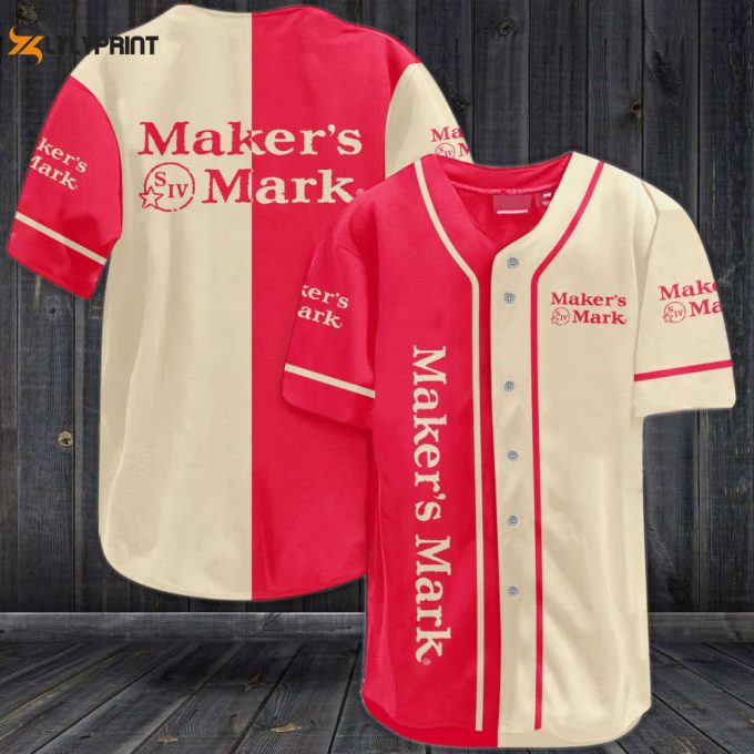 Maker'S Mark Whiskey Baseball Jersey 1