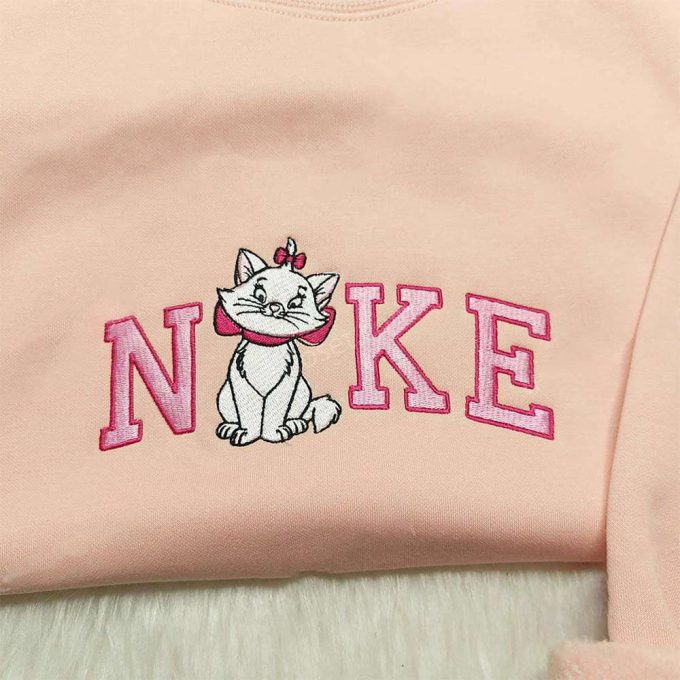 Marie Embroidered Sweatshirt | Disney Crewneck | Disney Aristocats Embroidered Crewneck 2