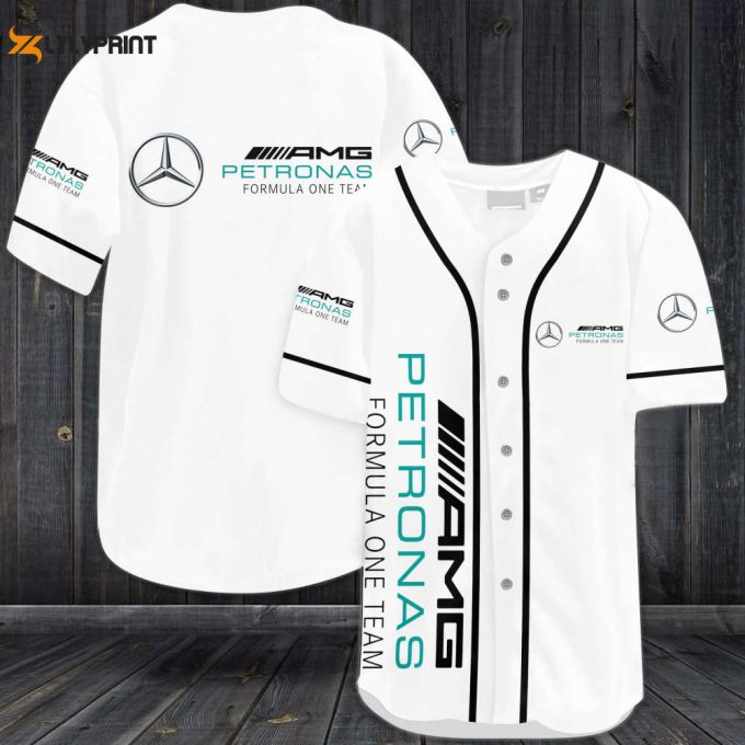 Shop The Stylish Mercedes Amg Petronas Baseball Jersey - Perfect Gift For Men &Amp;Amp; Women! 1