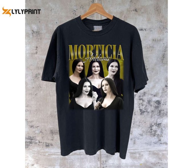 Spooky Morticia Addams T-Shirt: Cult Movie Tee &Amp;Amp; Sweater For A Hauntingly Chic Style 1