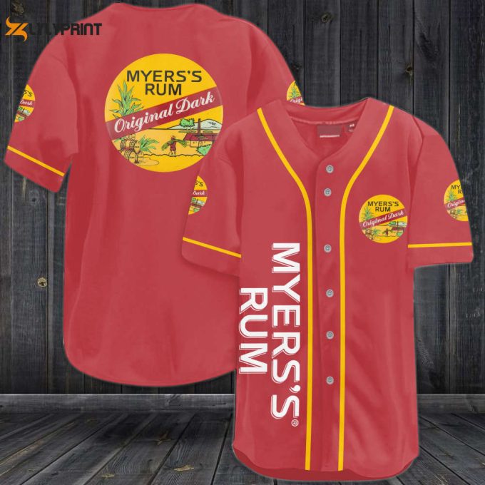 Myers'S Rum All Over Print Unisex Baseball Jersey 1