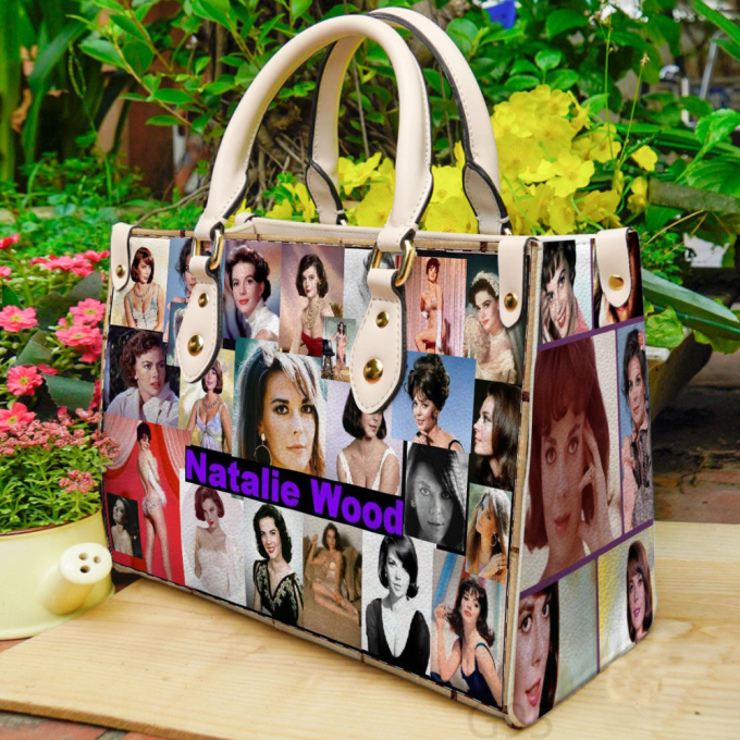 Stylish Natalie Wood Leather Handbag For Women S Day G95 Gift 2