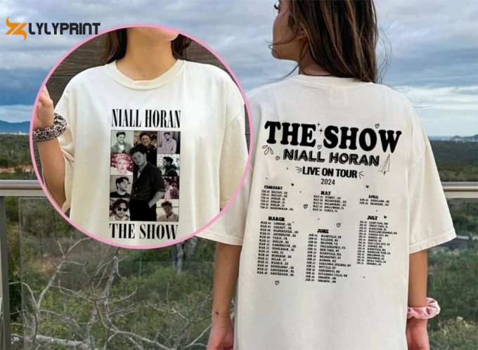 Niall Tshirt Horan , The Show Niall Live On Tour 2024 Horan Shirt, 2 Sides Tour 2024 Shirt 1