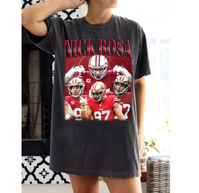 Shop Nick Bosa T-Shirt Sweater &Amp; Tees: Perfect Sports Gift For Him Super Bowl Shirt 2