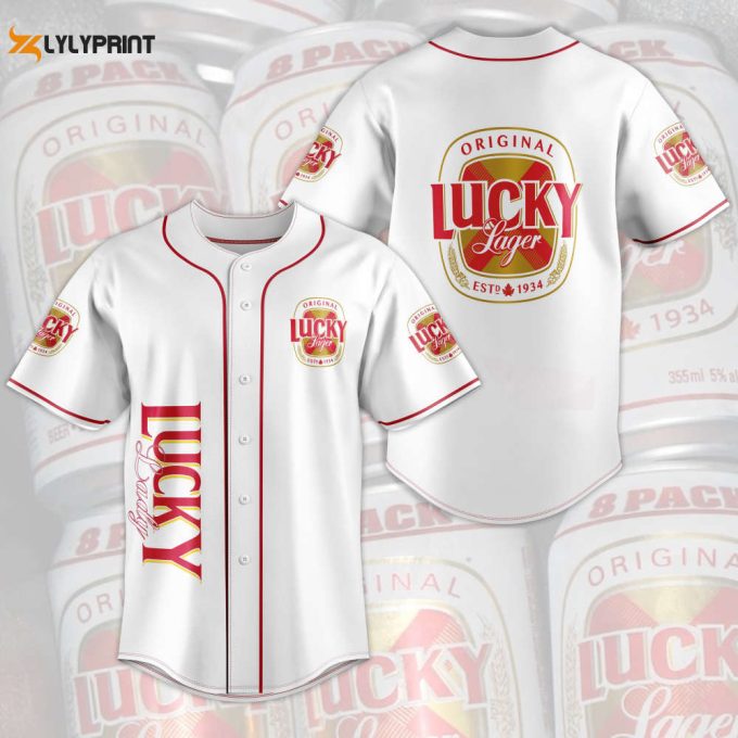 Original Lucky Lager Baseball Jersey 1