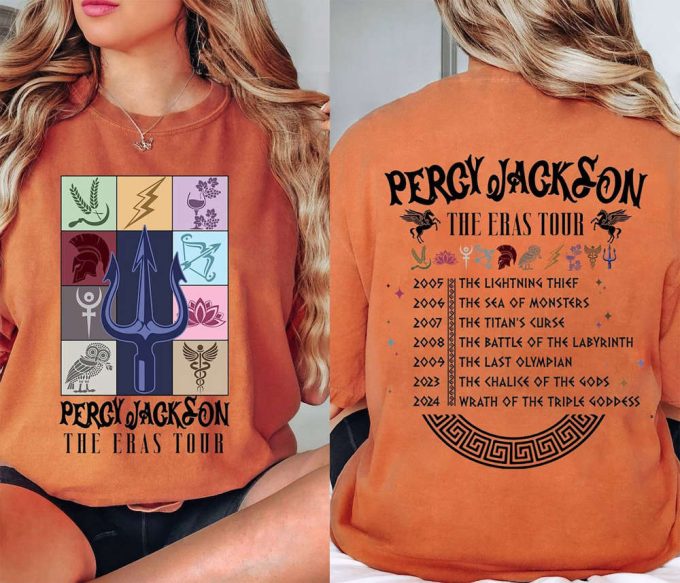 Percy Jackson The Eras Tour Shirt, Greek God Mythology Symbol T-Shirt, Camp Half Blood Chronicles Shirt, Rick Riordan Bookish Shirts Gift 2