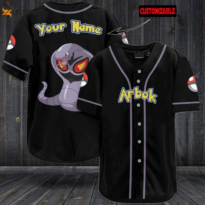 Personalized Arbok Baseball Jersey 1