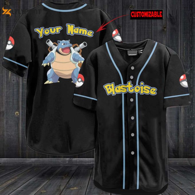 Personalized Blastoise Baseball Jersey 1