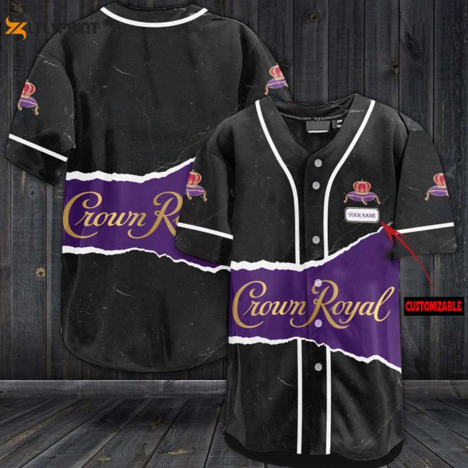 Personalized Crown Royal All Over Print Unisex Baseball Jersey 1