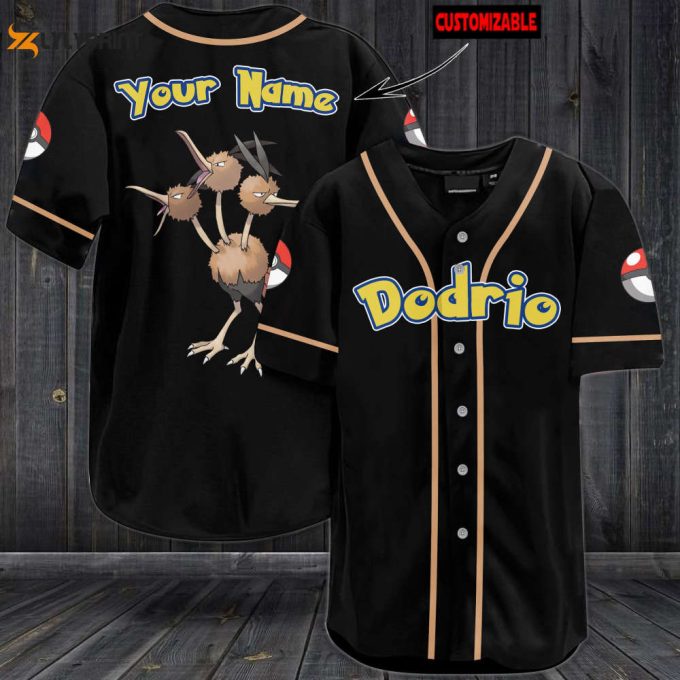 Personalized Dodrio Baseball Jersey 1