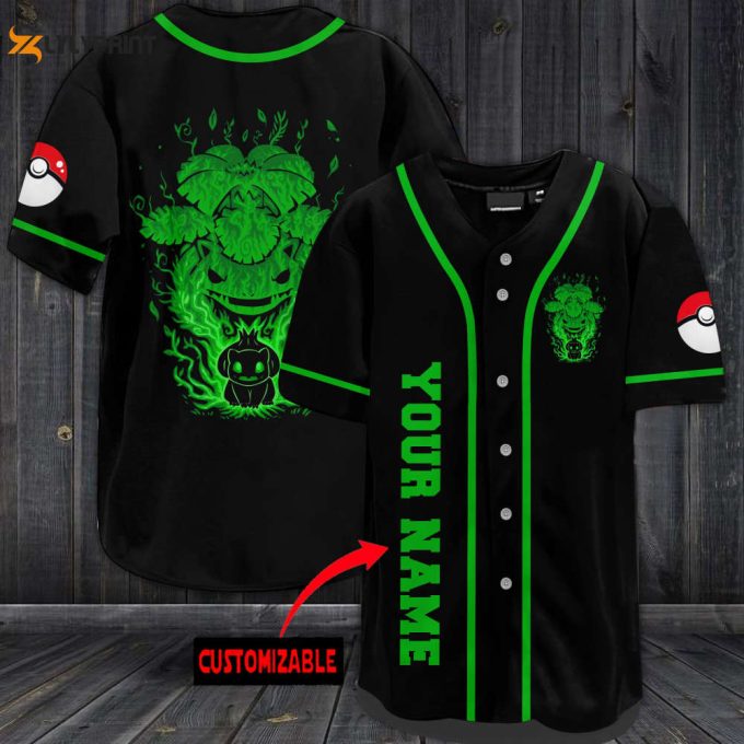 Personalized Giant Venusaur Baseball Jersey 1