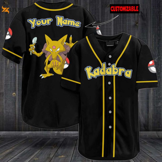 Personalized Kadabra Baseball Jersey 1