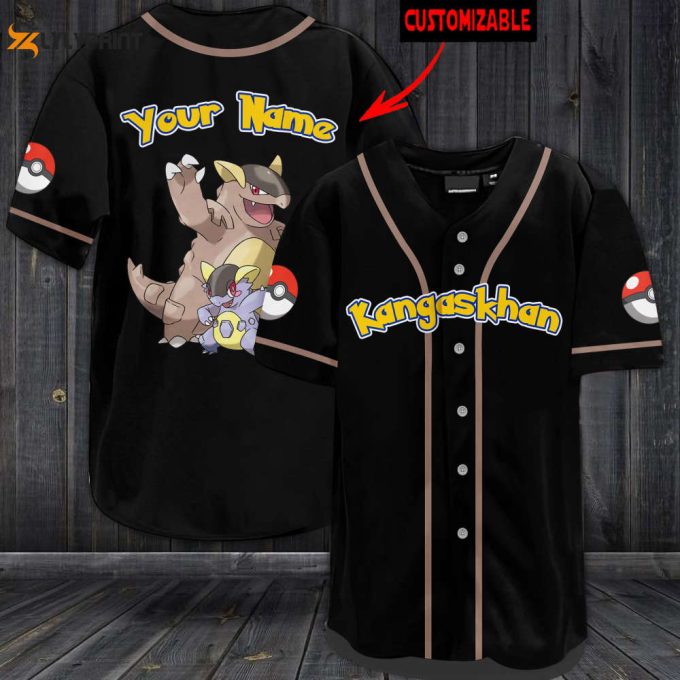 Personalized Kangaskhan Baseball Jersey 1