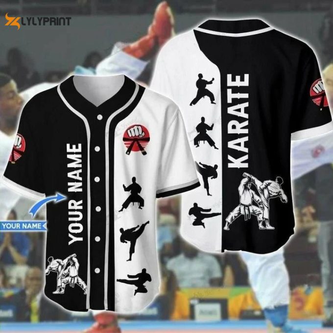 Personalized Karate All Over Print Unisex Baseball Jersey - Gift For Men Women 1