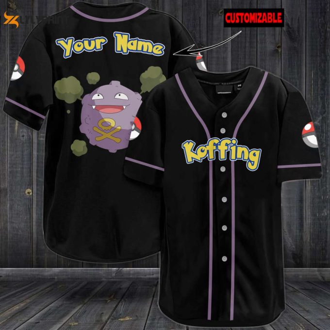 Personalized Koffing Baseball Jersey 1