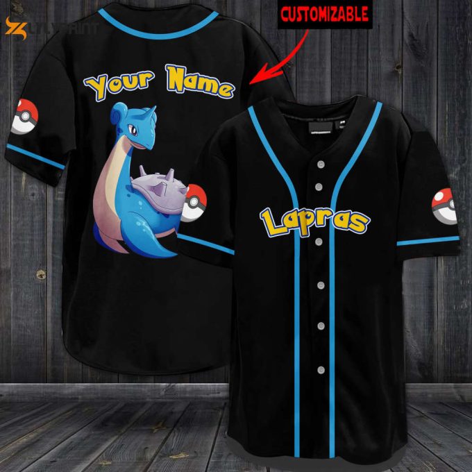 Personalized Lapras Baseball Jersey 1