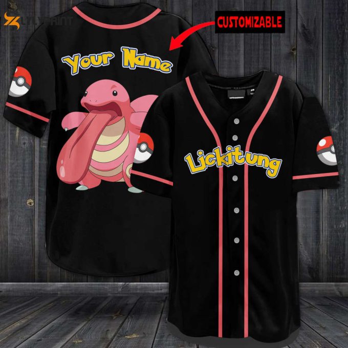 Personalized Lickitung Baseball Jersey 1