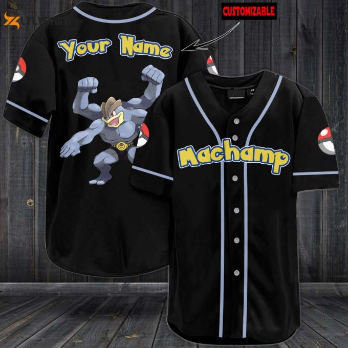 Custom Machamp Baseball Jersey: Perfect Personalized Gift For Men &Amp;Amp; Women 1