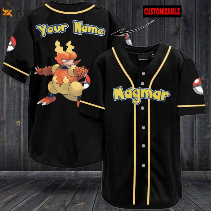 Personalized Magmar Baseball Jersey 1