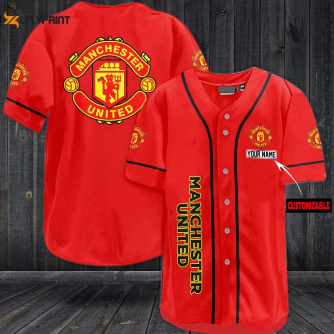 Personalized Manchester United M.u All Over Print Unisex Baseball Jersey 1