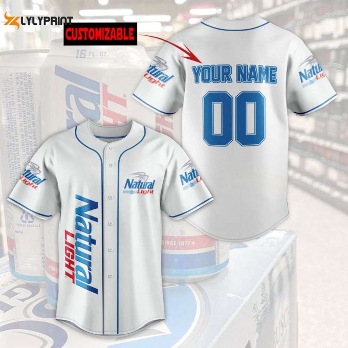 Personalized Natural Light Beer Baseball Jersey 1