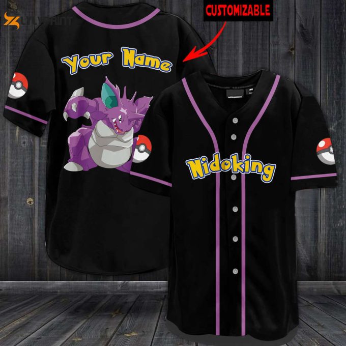 Personalized Nidoking Baseball Jersey 1