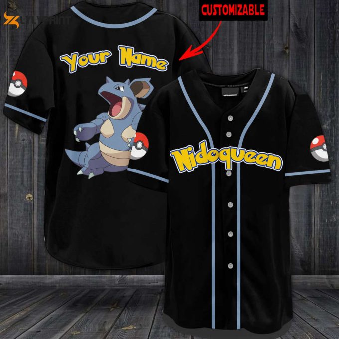 Personalized Nidoqueen Baseball Jersey 1