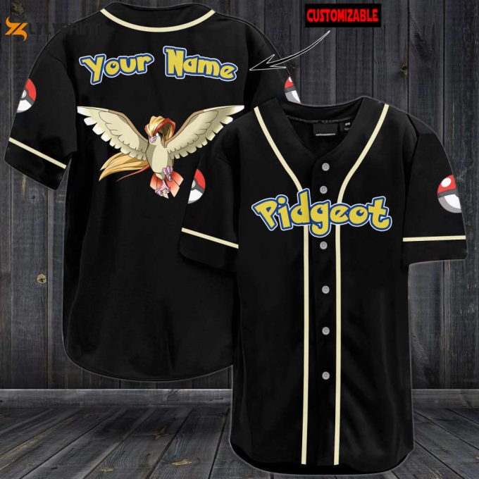 Personalized Pidgeot Baseball Jersey 1