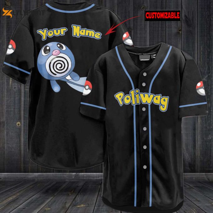 Personalized Poliwag Baseball Jersey 1