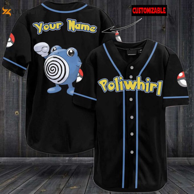 Personalized Poliwhirl Baseball Jersey 1