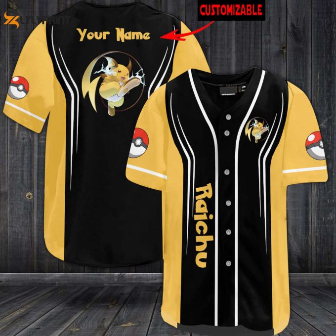 Personalized Raichu Baseball Jersey - Gift For Men Women 1