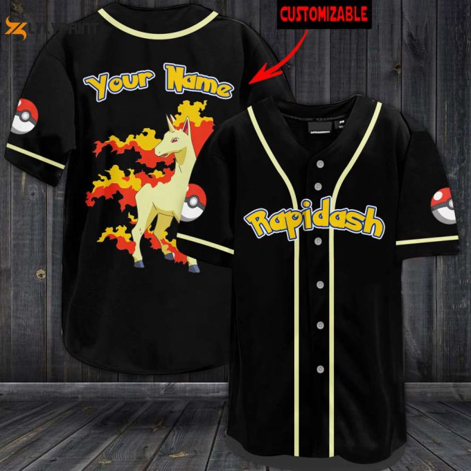 Personalized Rapidash Baseball Jersey 1