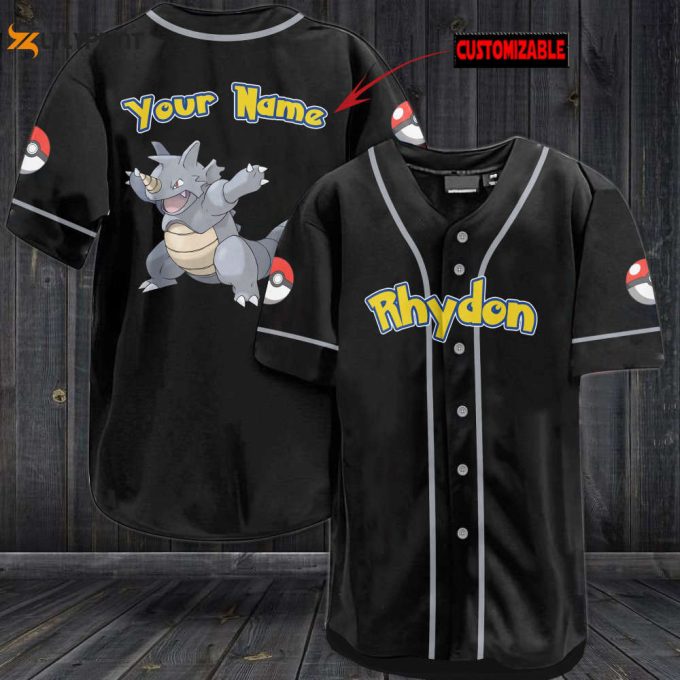 Personalized Rhydon Baseball Jersey 1