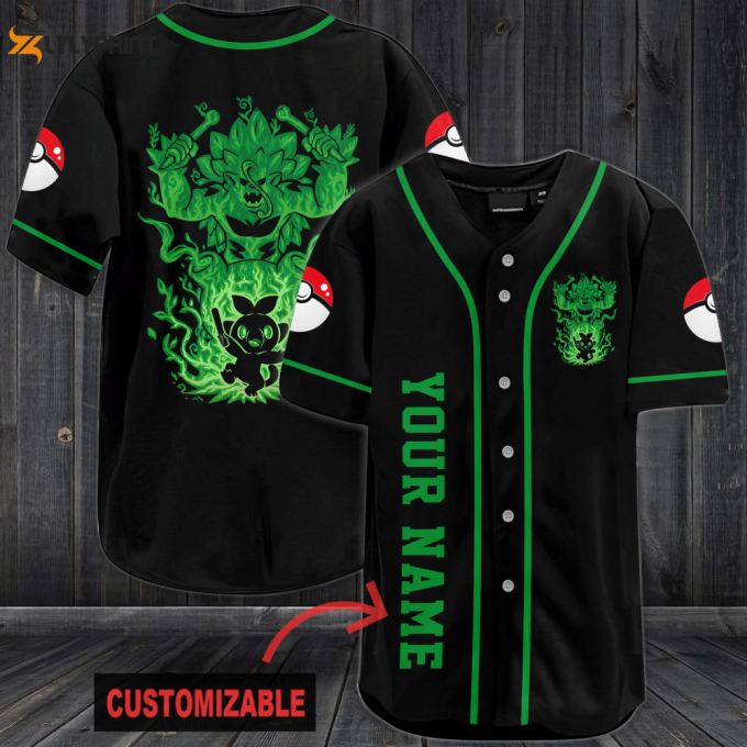 Personalized Rillaboom Baseball Jersey 1