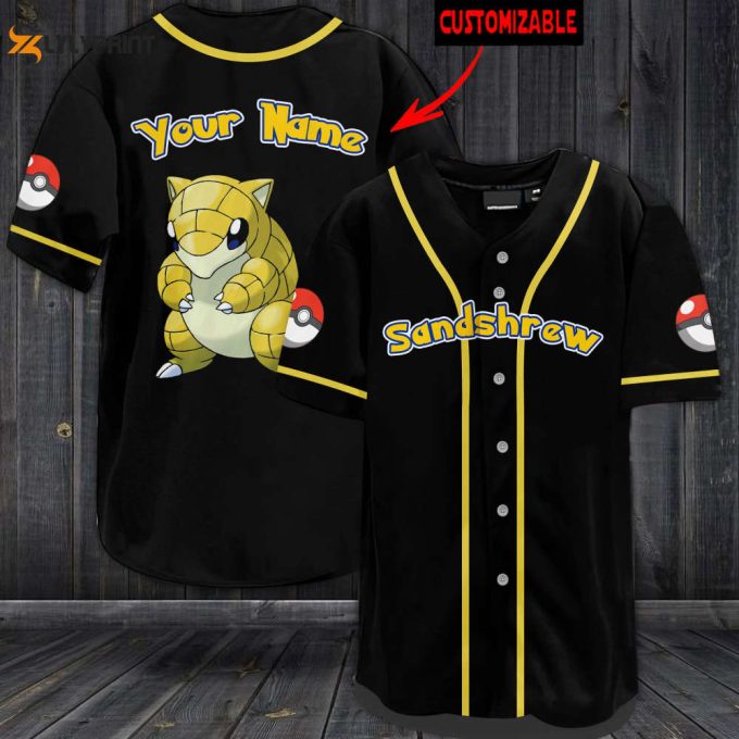 Personalized Sandshrew Baseball Jersey - Gift For Men Women 1