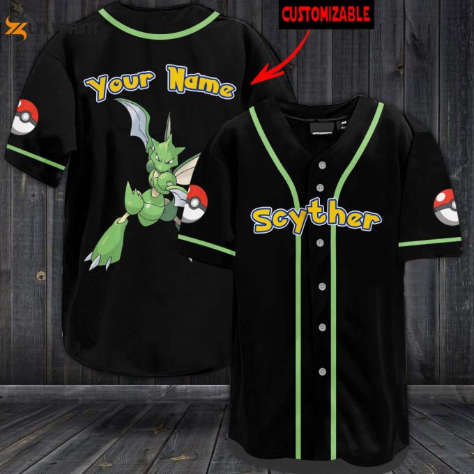 Personalized Scyther Baseball Jersey 1