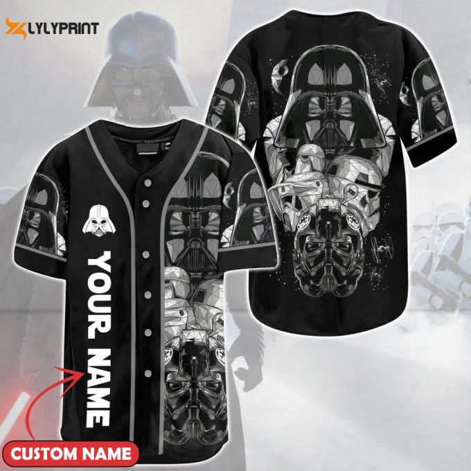 Personalized Star Wars Darth Vader All Over Print Unisex Baseball Jersey 1