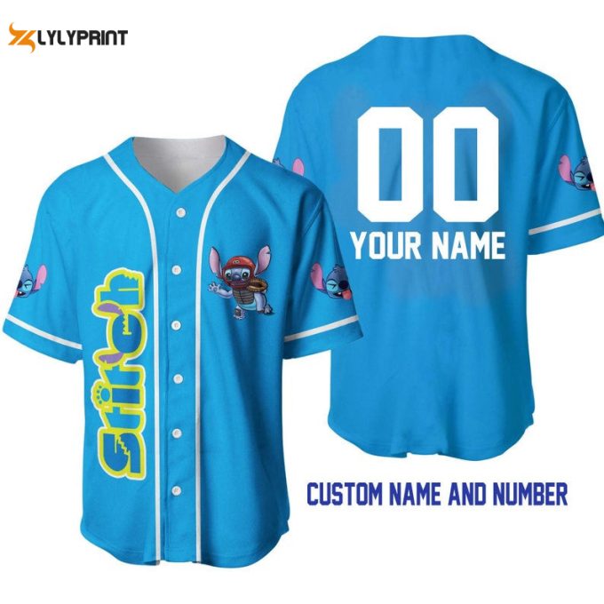 Personalized Stitch The Catcher All Over Print Baseball Jersey 1