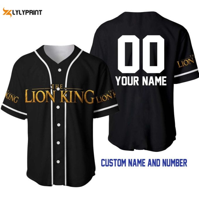 Personalized The Lion King All Over Print Baseball Jersey 1